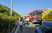 פצועה בעקבות שיגור מתימן (צילום: מד"א)