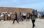 חלוקת הסיוע ההומניטרי בעזה (צילום: ללא קרדיט)