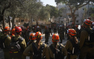 כוחוחת פיקוד העורף בזירת נפילה (צילום: דובר צה"ל)