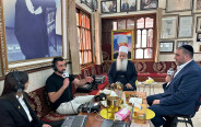שר הפנים משה ארבל והשייח' מוואפק טריף (צילום: ללא)