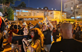 עימותים מחוץ לכנס הליכוד (צילום: שימוש לפי סעיף 27א')
