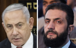 אחמד א-שרע (אל ג'ולאני), בנימין נתניהו (צילום: הדס פרוש, פלאש 90,REUTERS/Zorana Jevtic)
