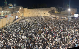 מעמד הסליחות המרכזי בכותל המערבי (צילום: הקרן למורשת הכותל המערבי)