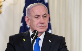 בנימין נתניהו במסיבת העיתונאים עם טראמפ (צילום: רויטרס)
