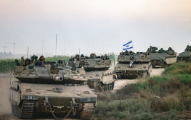 הטנקים של חטיבה 188 בלחימה (צילום: חיים גולדברג, פלאש 90)