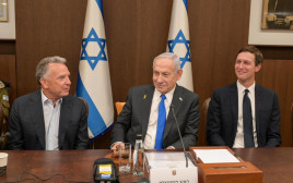 ג'ארד קושניר, בנימין נתניהו, סטיב וויטקוף (צילום: מעיין טואף/לע״מ)