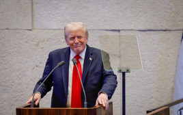 דונלד טראמפ בכנסת (צילום: דוברות הכנסת)