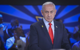 בנימין נתניהו בתוכנית "הפטריוטים" בערוץ 14 (צילום: Aloni Mor/Flash90)