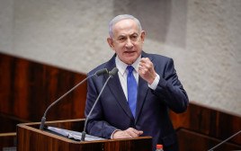 נתניהו נואם בפתיחת מושב החורף של הכנסת (צילום: נועם מושקוביץ דוברות הכנסת)