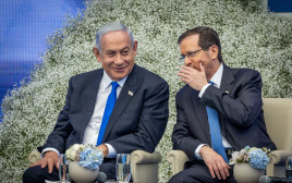 יצחק הרצוג, בנימין נתניהו (צילום: יונתן זינדל, פלאש 90)