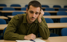 זעקת סטודנטים במילואים (צילום: מעריב אונליין)