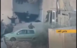 צילום מהתקרית בג'נין  (צילום: רשתות ערביות)