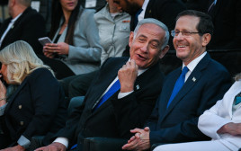 בנימין נתניהו, יצחק הרצוג (צילום: אריה לייב אברמס, פלאש 90)