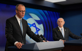 פרידריך מרץ בישראל (צילום: Ariel Schalit/Pool via REUTERS)