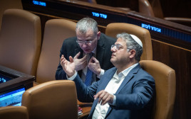 איתמר בן גביר ויריב לוין (צילום: חיים גולדברג פלאש 90)