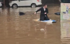 הצפה בנתניה (צילום: שימוש לפי סעיף 27א')