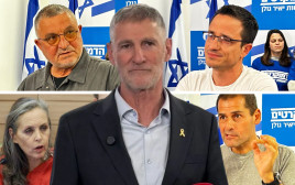 יאיר גולן, דני אלגרט, משה רדמן, עמי דרור, גבי לסקי (צילום: אבשלום ששוני,נועם מושקוביץ, דוברות הכנסת)