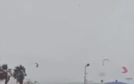 תיעוד אסון הקייט בבת ים  (צילום: מתוך רשתות לפי סעיף 27 א על פי זכויות יוצרים)