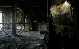 הרס בקיבוץ חולית (צילום:  אריק מרמור, פלאש 90)