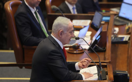 בנימין נתניהו במליאת הכנסת (צילום: מארק ישראל סלם)