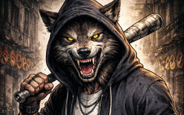 אדם זאב (צילום: בינה מלאכותית)