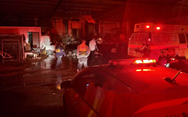 זירת הנפילה בשרון (צילום: תיעוד מבצעי מד"א)