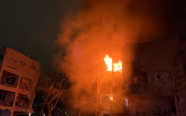 זירת הפגיעה בערד (צילום: מד"א)