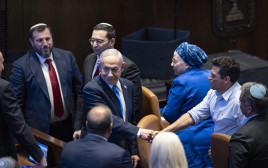 בנימין נתניהו במליאת הכנסת (צילום: יונתן זינדל פלאש 90)