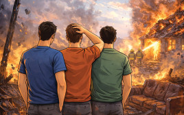 המחששה שנמחקה מפגיעת טיל מעזה. מאגר של זיכרונות יקרים ורגעים חד-פעמיים (צילום: AI)