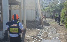 פגיעה בנהריה (צילום: תיעוד מבצעי מד"א)