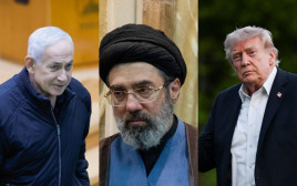 דונלד טראמפ, מוג'תבא חמינאי, בנימין נתניהו (צילום: רויטרס,נועם מושקוביץ, דוברות הכנסת)