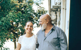 ניר קיפניס וטליה לוין ביום חתונתם (צילום: נטע שני)