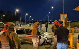 זירת פיגוע הדריסה בצומת הגוש, חטיבת עציון (צילום: צילום מסך,TPS)