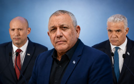 יאיר לפיד, גדי איזנקוט, נפתלי בנט (צילום: אבשלום ששוני,חיים גולדברג, פלאש 90)