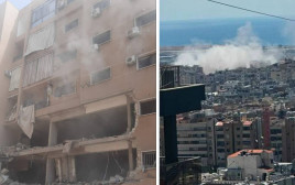 תקיפת צה"ל בלבנון (צילום: רשתות ערביות)