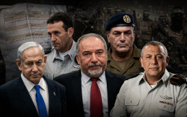 גדי איזנקוט, אביגדור ליברמן, בנימין נתניהו, אייל זמיר, הרצי הלוי (צילום: פלאש 90,רויטרס)
