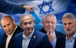 יאיר גולן, גדי איזנקוט, בנימין נתניהו ונפתלי בנט (צילום: יונתן זינדל,מרים אלסטר,צפריר אביוב, פלאש 90,אוליבייה פיטוסי,פלאש 90)