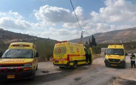 הפיגוע בחוות גלעד (צילום: תיעוד מבצעי מד"א)