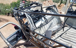 תקיפת משאית סמוך לדמשק (צילום: רשתות ערביות)