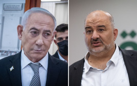מנסור עבאס, בנימין נתניהו (צילום: יונתן זינדל, פלאש 90)