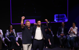 השקת מפלגת "עמך ישראל", יוסף חדאד, עופר וינטר (צילום: מרק ישראל סלם)