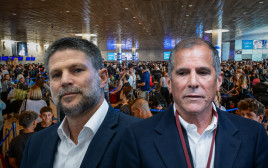 פנחס עידן ובצלאל סמוטריץ' על רקע הכאוס בנתב"ג (צילום: אבשלום ששוני, פלאש 90,יונתן זינדל פלאש 90,נועם רבקין פנטון פלאש 90)