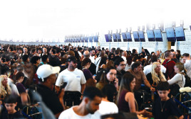 הכאוס בנתב"ג (צילום: אבשלום ששוני)