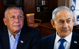 בנימין נתניהו, גדי איזנקוט (צילום: פלאש 90,שימוש לפי סעיף 27א')