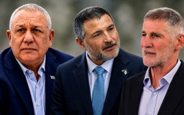 יאיר גולן, דוד זיני, גדי איזנקוט (צילום: אבשלום ששוני, פלאש 90,חיים גולדברג, פלאש 90,נוצר באמצעות AI)