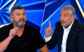 ינון מגל עם עופר וינטר בתוכנית "הפטריוטים" (צילום: צילום מסך ערוץ 14)