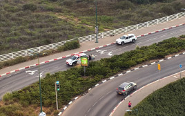 מזירת אירוע הירי בנתניה (צילום: רשתות חברתיות, שימוש לפי סעיף 27 א')