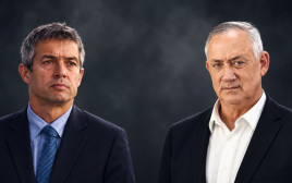 יועז הנדל, בני גנץ (צילום: בינה מלאכותית)