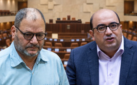 סמי אבו שחאדה ועופר כסיף (צילום: יונתן סינדל, פלאש 90,בינה מלאכותית)