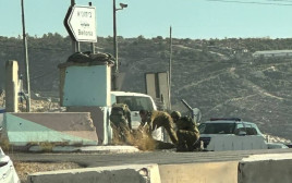 פיגוע במחסום מכבים בבנימין (צילום: שימוש לפי סעיף 27א')